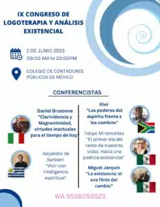 IX Congreso Internacional de Logoterapia y Análisis Existencial. Ciudad de México.